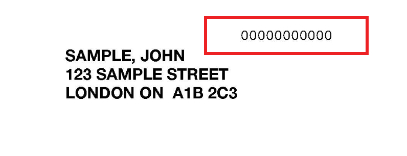 Bill invoice number on a London Hydro bill