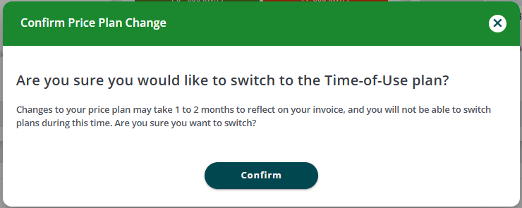 Price Plan Change