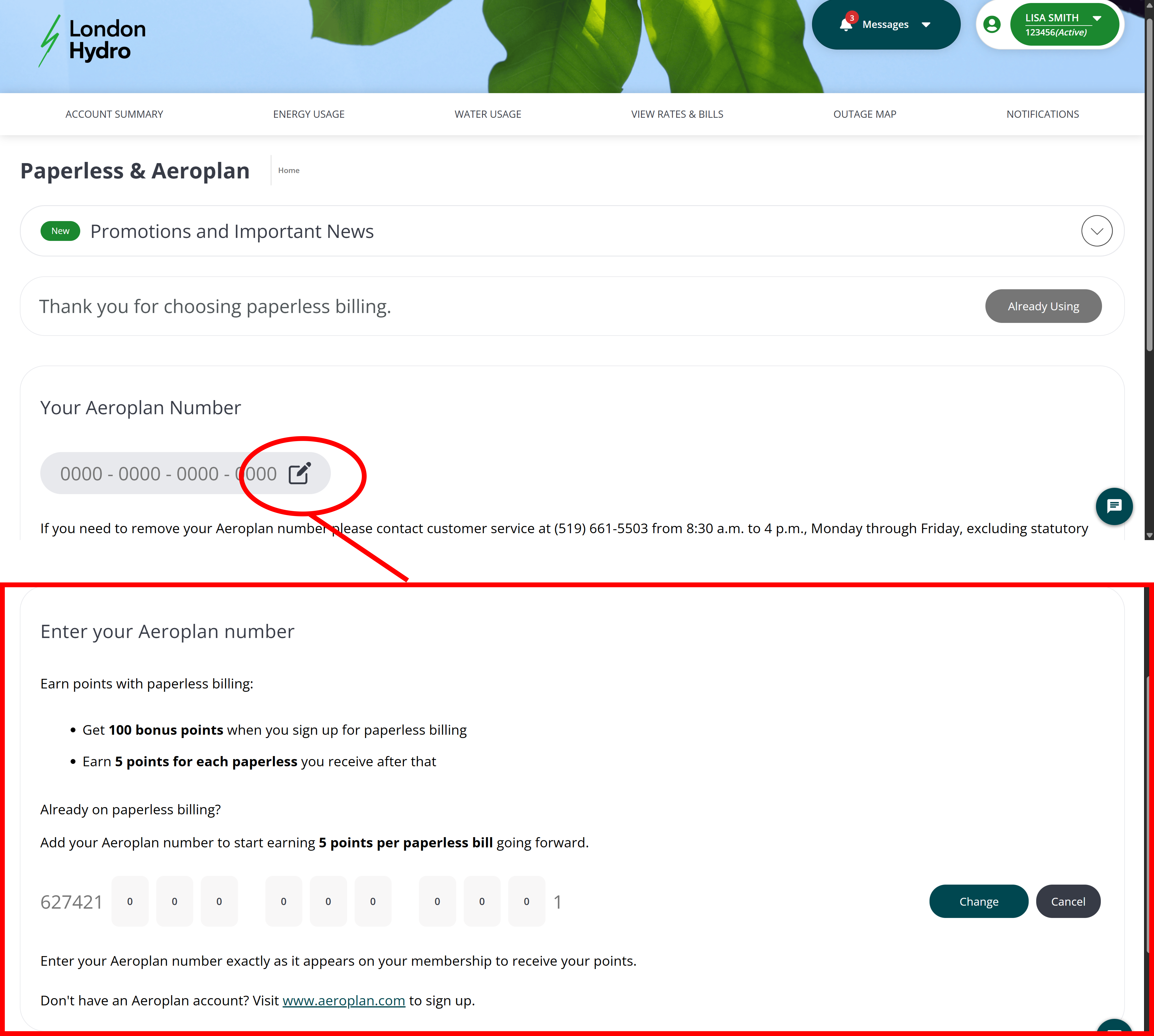 Adding Paperless Billing to your MyLondonHydro Account