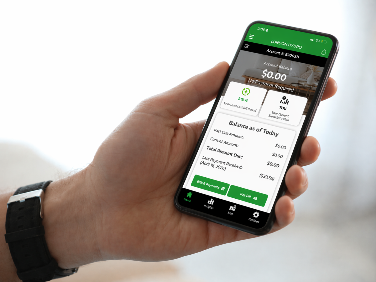 Image of MyLondonHydro App in Hand